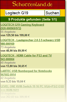 Schottenland Mobil Suche nach Logitech G19