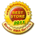 Schottenland.de BestStore 2011, Bester RMA-Service Gold