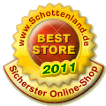 Schottenland.de BestStore 2011, Sicherster Online-Shop Gold